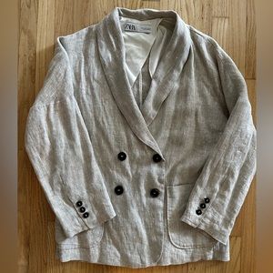 Oversized Linen Blazer from Zara
